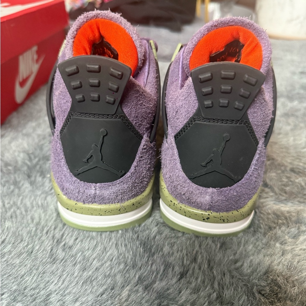 Retro 4s Nike Women's canyon purple and Sage Sneakers - Picture 2 of 7